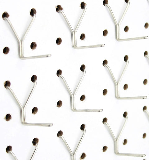 Stainless Steel Pegboard Hooks 50-Pack 1 Inch Long Will Not Fall Out Universal Fit For Any Pegboard Organize Tools Garage Kitchen Crafts