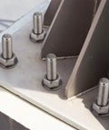 Installed 304 Stainless Steel J Bolts 3/8-16 X 6 Inches Set Of 10 Concrete Post Anchors on a metal bracket