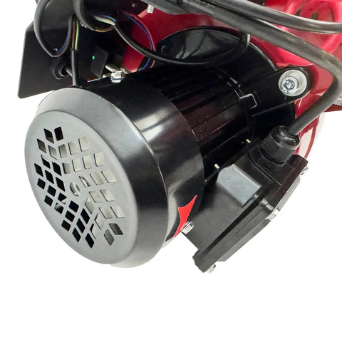Close-up view of the motor of the Heavy Duty Single Stage Air Atomization Burner For Industrial Boilers And Commercial Heating Systems Plug And Play 220V.