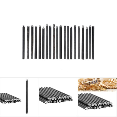 Metal Jewelry Anvil And Chisel Kit With 20 Punch Stamps For DIY Rings And Jewelry Making, Pro Jewelry Tools Set For Patterning And Finishing Made Easy, showing 20 punch stamps