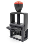 Heavy Duty Self Inking Date Stamp Featuring Sleek Black Ink And Comfortable Ergonomic Design With An Extra Large Month Day Year Layout.