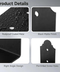Hella Strong Metal Angle Brackets For Heavy Duty Wood Shelving Diy Frames And Garage Shelves With 5.9 Inch Design showing rustproof coating and right angle design.
