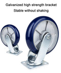 Heavy Duty Swivel Caster Wheels With Brakes For Furniture And Workbenches, Quiet Polyurethane Castors With 360 Degree Top Plate