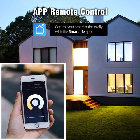 App remote control for E17 Smart LED Light Bulbs 3 Pack With WiFi Color Changing And Dimmable 16 Million Colors Compatible With Alexa And Google Assistant