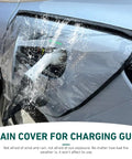 Universal EV Charger Port Cover With A Damn Fine Magnetic All Weather Shell HD Transparent PVC Build moisture shield on charger.