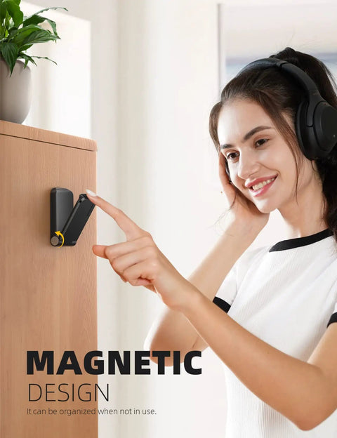 Sticky Headphone Holder Under Desk Clip Adhesive Headset Hanger Mount For AirPods Max HyperX Sennheiser Earphone Clamp No Drilling 500g Capacity Easy Install And Great Mothers Day Gift, magnetic design.