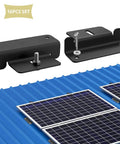 4 Pack Solar Panel Z Mounting Brackets With Aluminum Construction And 304 Stainless Steel Screws on blue rooftop
