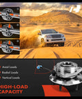 2 X Front Wheel Bearing And Hub Assembly With ABS Sensor 5-Lug Direct Fit Bolt-On For Chevy Captiva Sport Equinox Pontiac Torrent Saturn Vue Suzuki XL-7 2007-2015, shown with high-load capacity features in a desert setting.