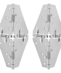 Pair of Heavy Duty Folding Flip Hinge For Tables And Cabinets Iron Build With High Hardness Beefy Foldable Silver Cabinet Hinge