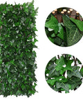 Expandable Fence Privacy Screen For Balcony And Patio Outdoor Decor Faux Ivy Fencing Panel Artificial Hedges with realistic green ivy