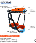 Ultra Lightweight Half Body Climbing Harness For Kids And Teens Cushioned Comfort Waist Belt Adjustable Fit Outdoor Adventures