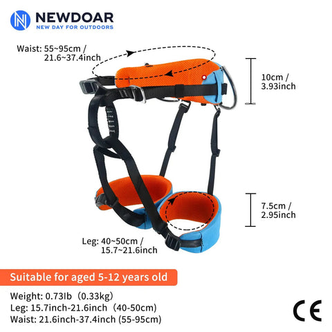Ultra Lightweight Half Body Climbing Harness For Kids And Teens Cushioned Comfort Waist Belt Adjustable Fit Outdoor Adventures