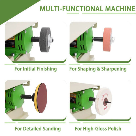 Heavy Duty 1380W Lapidary Saw Kit with Water-Cooled Table for multi-functional gem cutting and polishing