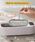 Heavy Duty Stainless Steel Cleaning Basket Two Pack Perfect For Ultrasonic Cleaner Small Parts And Jewelry No Sweat Washing Tray with jewelry inside