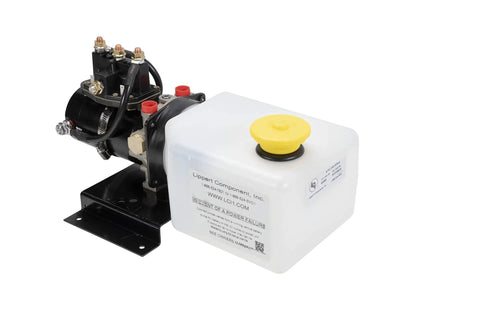 All In One Hydraulic Power Unit Replacement Kit With 2 Quart Pump Reservoir And Trombetta Solenoid For Trailer Lifts, Includes Battery Cable And Hardware, White Or Black Cap May Vary, Ready To Install.