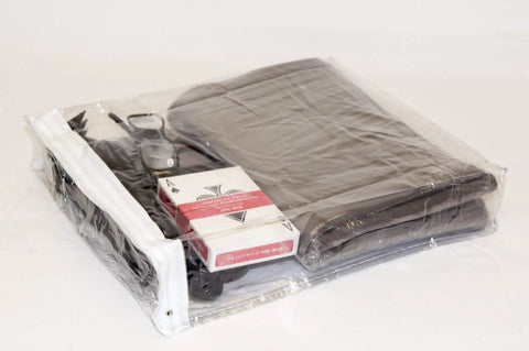 10 Pack Clear Vinyl Zippered Storage Bags With Display Pocket, 9 x 11 x 2 Inches, Durable 4 Gauge Vinyl, White Nylon Zipper