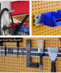 Two Channel T Slotted Aluminum Extrusion For DIY Builds 50mm By 12.5mm Profile Clear Anodized 915mm Long 25 Series Compatible With Linear Rails Track Saws And Custom Machines. wall-mounted storage rack with bike, bin, and tool holders