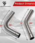 2.5 Inch Mild Steel Universal Exhaust Kit With Mandrel Bends And Straight And U Bend Tubing 16 Gauge 90 and 135 degree bends
