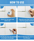 Step-by-step guide using White Tub And Tile Touch Up Paint Pen For Porcelain And Enamel Surfaces to fix tile