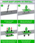 Installation steps for 2 Pack 3 By 8 Inch Tractor Bucket Grab Hooks Grade 70 Forged Steel Bolt On Grab Hooks With Backer Plate.