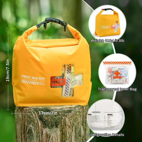 Waterproof Boat First Aid Kit In A Roll Top Dry Bag For Kayak Fishing And Outdoor Adventures Marine Survival Emergency Medical Supplies You Can Count On