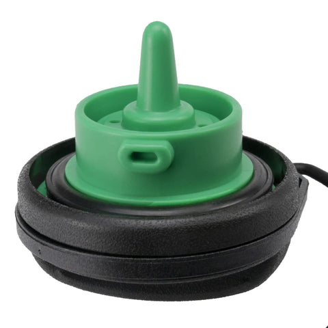 Close-up of Gas Cap For Audi A4 A5 A8 Quattro Q5 RS5 S4 S5 S8 SQ5 Allroad And Volkswagen Jetta Golf Alltrack, green top detail