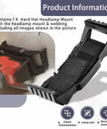 Hard Hat Headlamp Mount With Webbing, Rugged Clip For Most Headlamps shown; features durable webbing and secure clip design