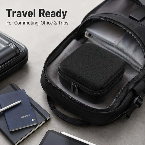 Tough As Nails Hard Shell Electronics Travel Organizer Case With Heavy Duty Eva Build For Secure Cable Storage and Water Resistant Gadget Protection On Weekend Hikes in a backpack.