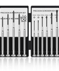 11 Piece Mini Precision Screwdriver Set With Slotted And Phillips Bits, Tiny Screwdriver Kit for watches, electronics, and jewelry repair