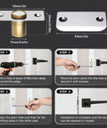 Installation guide for 4 Pack Strong Magnetic Door Catch Set For Closet And French Doors Hidden Magnetic Ball Catch Latch Hardware