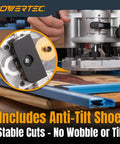 Dead Straight Precision Adjustable Router Jig With Built In Scales For Cutting Clean Grooves Slots And Inlays Rock Solid Woodworking Template Up To 24 By 24 Inches For Zero Guesswork Panel Work, showcasing anti-tilt shoe for stability.