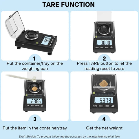 Pro Grade High Precision 100g Milligram Scale 0.001g Readability With 50g Calibration Weight USB And Battery Powered Tare Function
