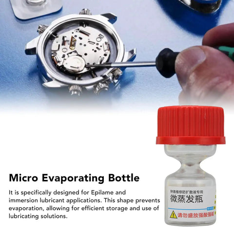 Evaporating Glass Bottle For Watch Repair Precise Lubricant Application And Diffusion Prevention Epilame Fixodrop Lubeta Compatible