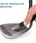 Golf Club Groove Sharpener Regrooving Tool And Cleaner For Wedges And Irons Generate Optimal Backspin Suitable For U Grooves