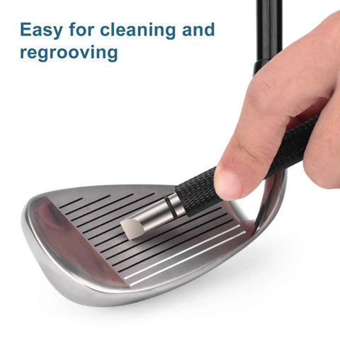 Golf Club Groove Sharpener Regrooving Tool And Cleaner For Wedges And Irons Generate Optimal Backspin Suitable For U Grooves