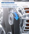 Top Tier Serpentine Drive Belt For Honda Crv L4 2.4L And Dodge Ram 1500 Viper With Seven Ribs Long Lasting Epdm Rubber Cord.