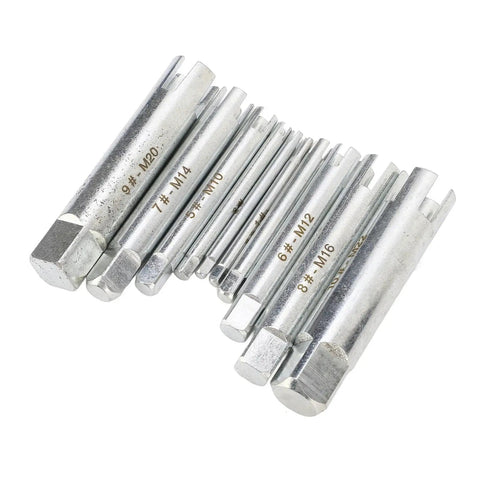 Rock Solid 10 Pcs Screw Tap Extractor Set Made From Quenched Alloy Steel For Easy Removal Of Broken And Stripped Bolts In Any Tough Repair Job With Sturdy Storage Case Included, 10-piece extractor set