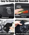Top Protector For Gas Stoves Thick Nonstick Burner Covers Reusable Washable Stove Shield being cleaned and reused, 0.4mm durable layer.