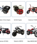 VM22 Carburetor Replacement for Predator 212cc 224cc GX200 Clones and Coleman 200cc Mini Bike Go Kart Engines image with various engines and bikes models including Predator 212cc, GX160, Coleman CT200U, BT200X, Massimo MB200, Baja MB200/MB165.