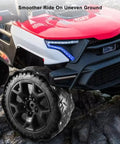 Rubber Tire Upgrade Kit For Power Wheels Ride On Cars, real traction on pavement, anti slip, on rocky terrain