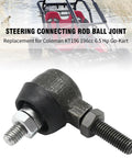 Go-To Upgrade Go-Kart Steering Ball Joint Replacement For KT196 196cc 6.5HP Go-Kart Right Hand Thread Stud M8-1.25-17 And Left Hand Fixed Stud M8-1.25-23 68mm Length By 46mm Height Durable Steering Linkage Joint, metal ball joint with dual studs
