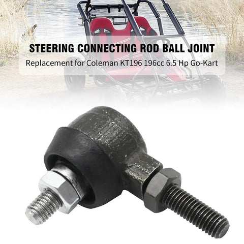 Go-To Upgrade Go-Kart Steering Ball Joint Replacement For KT196 196cc 6.5HP Go-Kart Right Hand Thread Stud M8-1.25-17 And Left Hand Fixed Stud M8-1.25-23 68mm Length By 46mm Height Durable Steering Linkage Joint, metal ball joint with dual studs