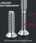 Close-up of M3 M4 M5 M6 Screw Nut Washer Kit With Round Head Cross Machine Screws showing flawless craftsmanship and clean threads.