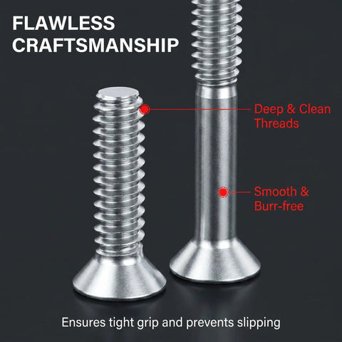 Close-up of M3 M4 M5 M6 Screw Nut Washer Kit With Round Head Cross Machine Screws showing flawless craftsmanship and clean threads.