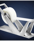 Modern Art Tape Dispenser Stainless Steel Silver, Patented Cutter Holder And Premium Desk Organizer, Transparent Tape Dispenser