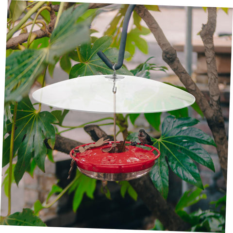 Clear Bird Feeder Rain Cover Dome For Outdoor Feeders And Hummingbird Feeders, Weatherproof Shield With Squirrel Baffle Protection