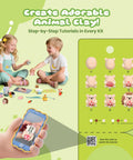 Children using Air Dry Clay Kit For Kids With 12 Animal Figures Modeling Clay Set With Sculpting Tools And Tutorials Safe Non Toxic