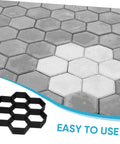 Hexagon Concrete Paver Mold For DIY Garden Paths And Patios 11.4 By 11 By 1.7 Inch Reusable Plastic Floor Tile Mold Durable