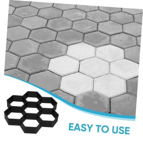 Hexagon Concrete Paver Mold For DIY Garden Paths And Patios 11.4 By 11 By 1.7 Inch Reusable Plastic Floor Tile Mold Durable