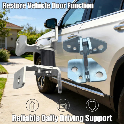 Driver Side Upper And Lower Front Door Hinge Set Heavy Duty Steel Drop In Replacement For Jeep Grand Cherokee Dodge Charger Chrysler 300 Durango Slick Fit No Hassle Swap image showing front door hinges and vehicle door.